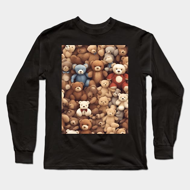 Teddy Bear Long Sleeve T-Shirt by Abeer Ahmad